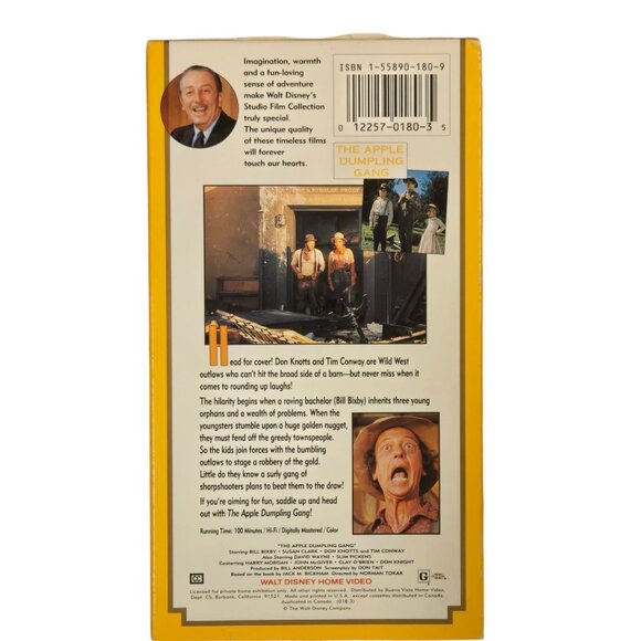 Walt Disneys The Apple Dumpling Gang VHS Movie Don Knotts Tim Conway - Picture 10 of 10